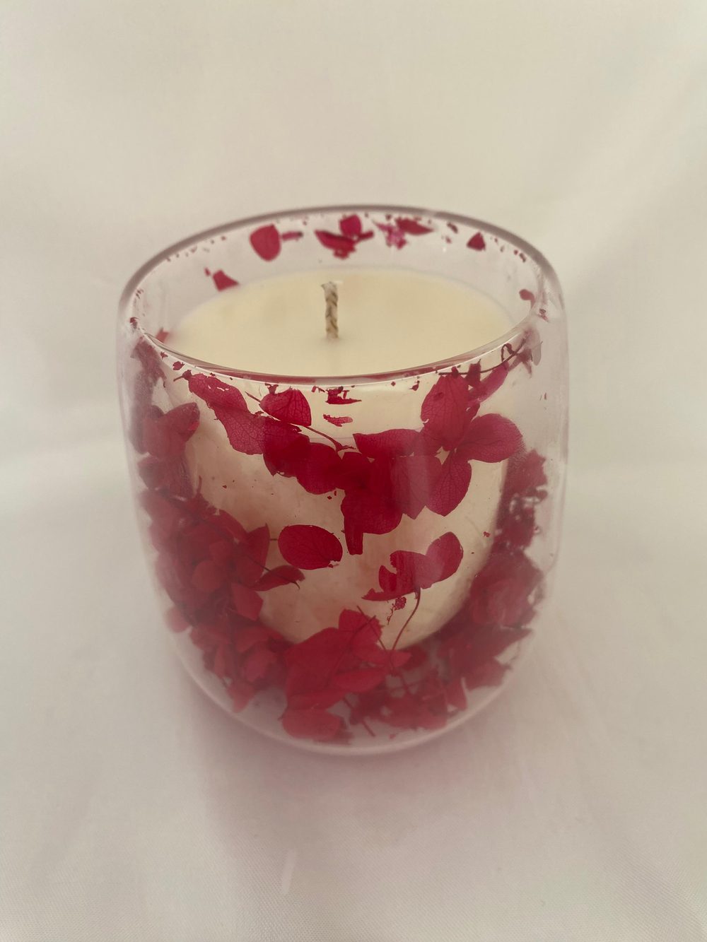 Rose botanical candle