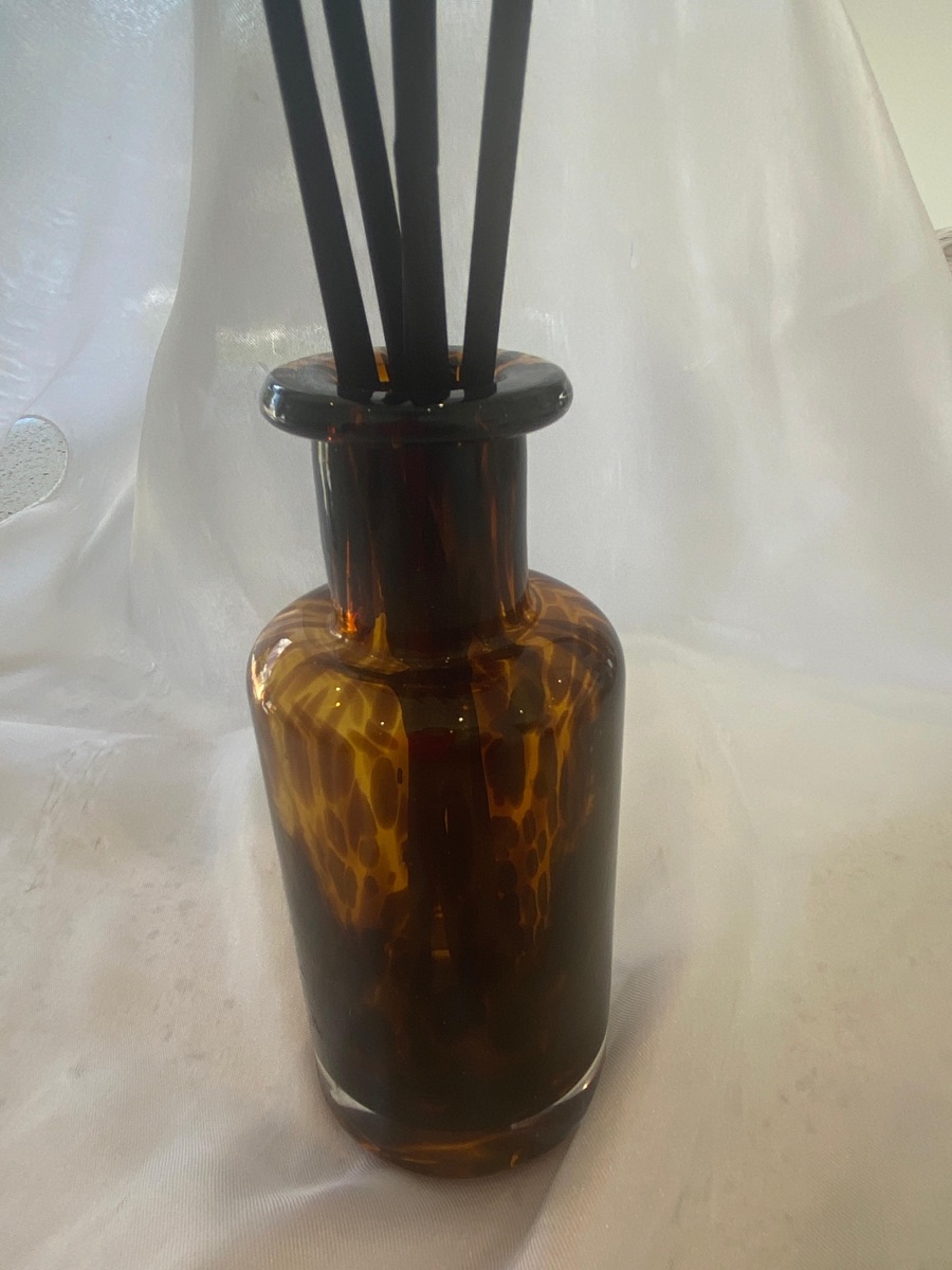 Brown leopard reed diffuser